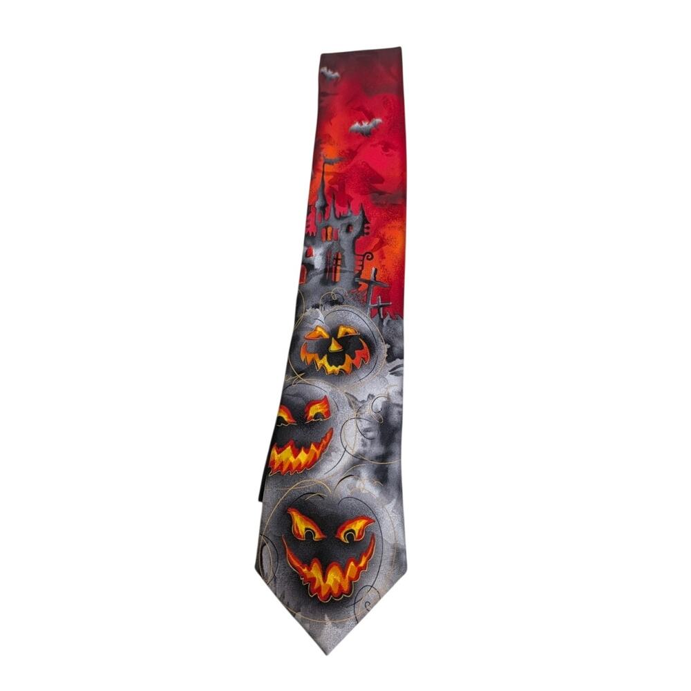 J Garcia Demon collection sixty 100% silk tie Halloween themed
